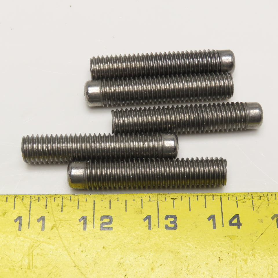 1/2"-13 x 2-1/2" Long Dog Point Stud Clamp Leveling Screw Lot Of 5