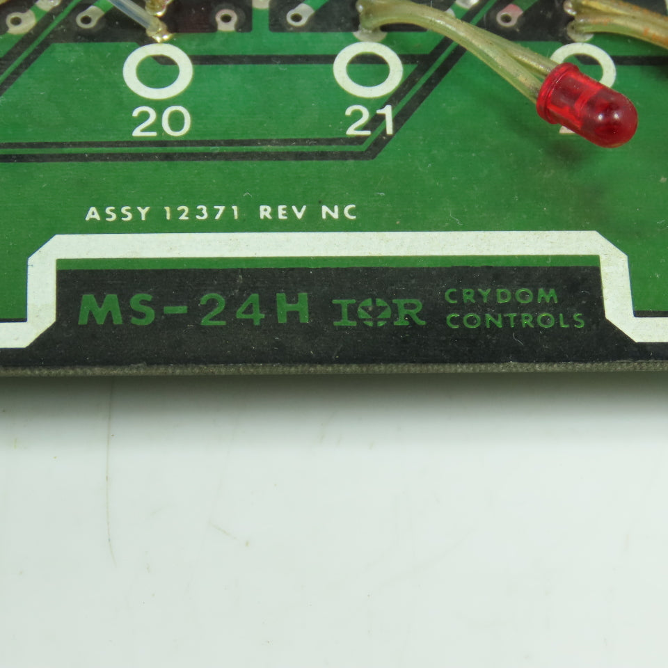Crydom 12371 MS-24H 24-Channel Digital I/O Module Mounting Board