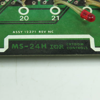 Crydom 12371 MS-24H 24-Channel Digital I/O Module Mounting Board