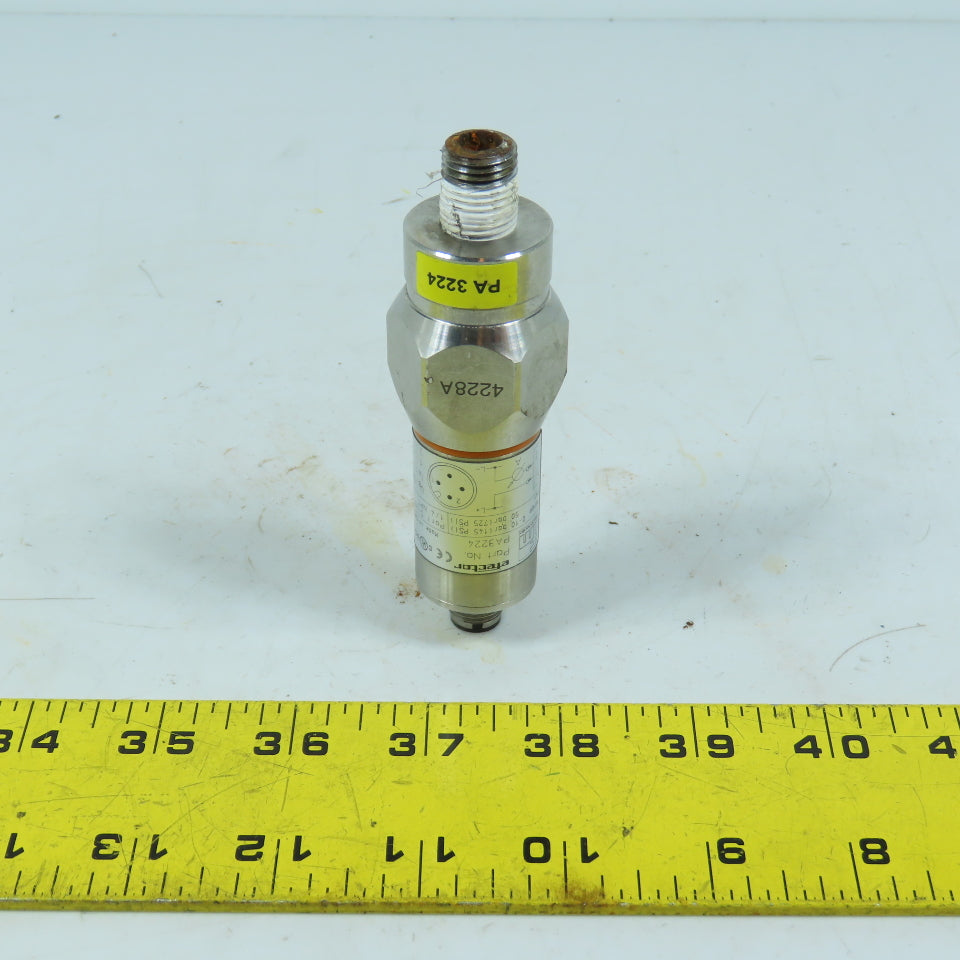 ifm efector PA3224 Pressure Sensor 0-10 bar 145 PSI 4-20mA 1/4 NPT