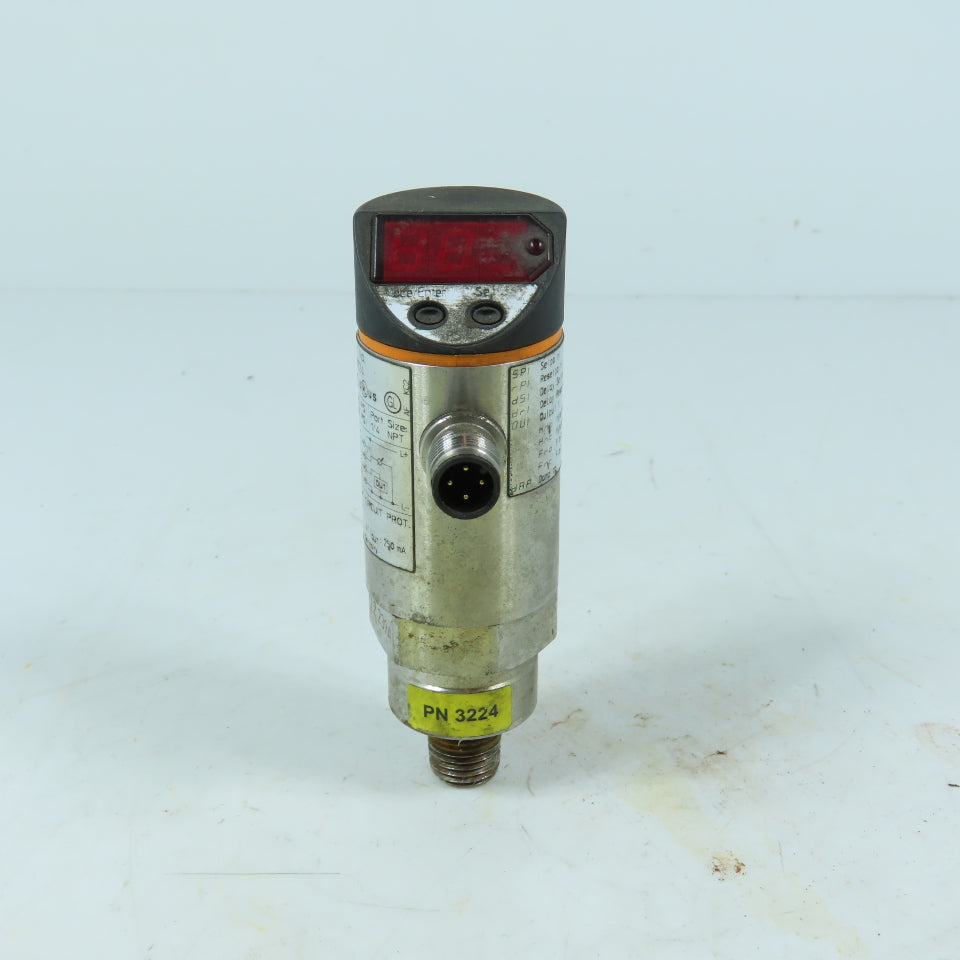 ifm electronic PN3224 Pressure Sensor Switch 0-150 PSI 1/4 NPT