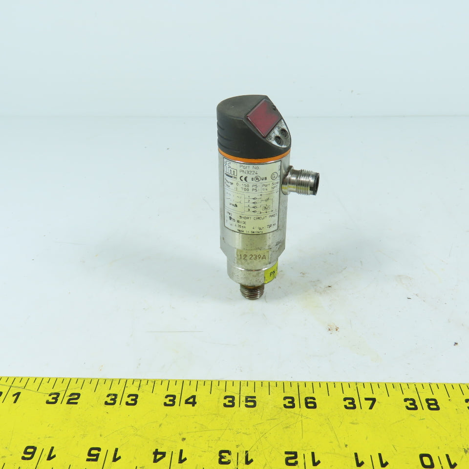 ifm electronic PN3224 Pressure Sensor Switch 0-150 PSI 1/4 NPT