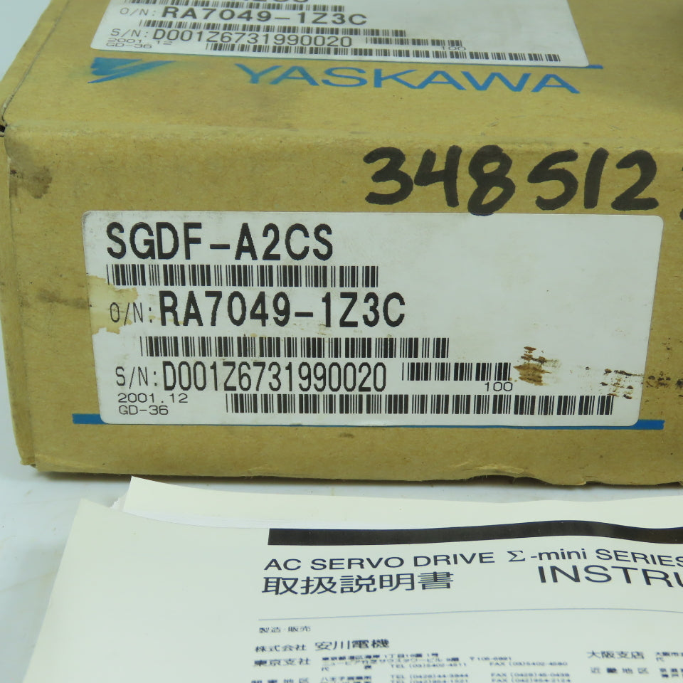 Yaskawa SGDF-A2CS Servo Drive Sigma Mini 24VDC 20W 2A
