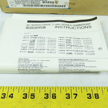 Yaskawa SGDF-A2CS Servo Drive Sigma Mini 24VDC 20W 2A