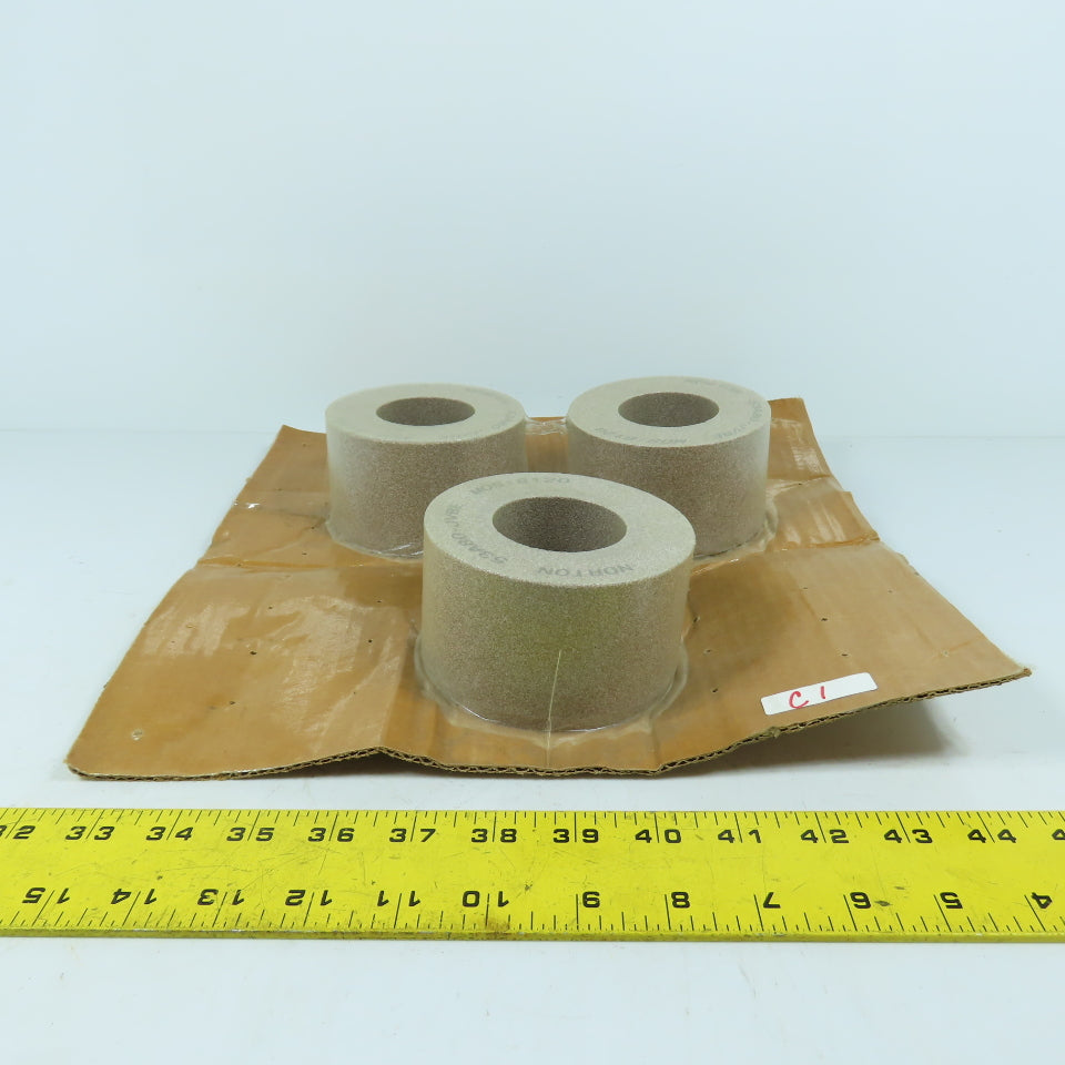 Norton 66253161107 GWRH360 Alundum Grinding Wheel 4" x 2.344" x 2" 80 Grit Lot/3
