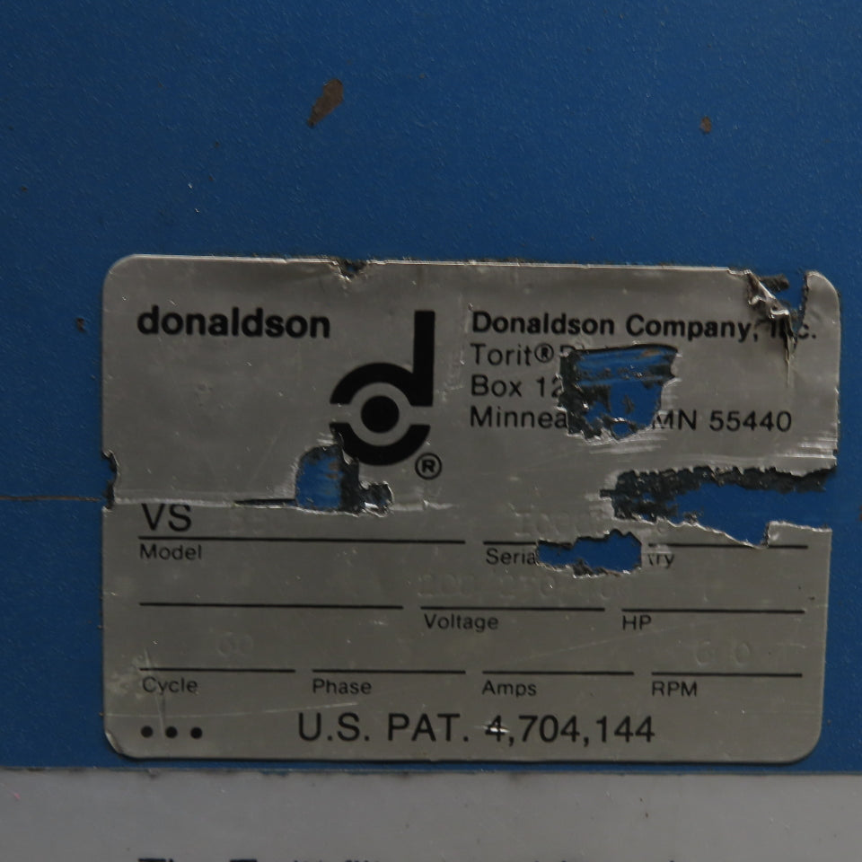 Donaldson Torit VS 550 Vibra-Shake Dust Collector 3Ph 208-230/460V 1HP