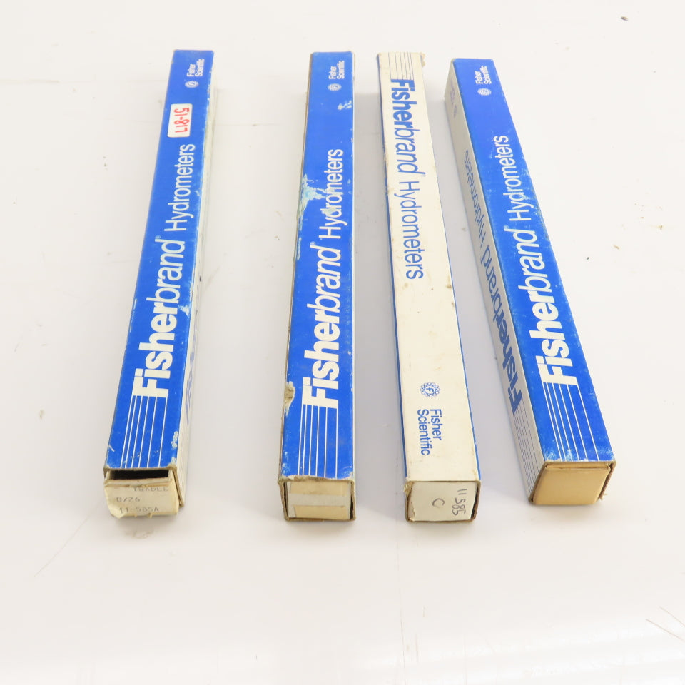 Fisher Scientific 11-585A Fisherbrand Twaddle Hydrometers 0-26 Range Lot of 4