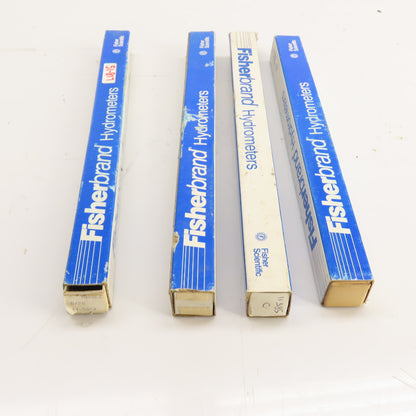 Fisher Scientific 11-585A Fisherbrand Twaddle Hydrometers 0-26 Range Lot of 4