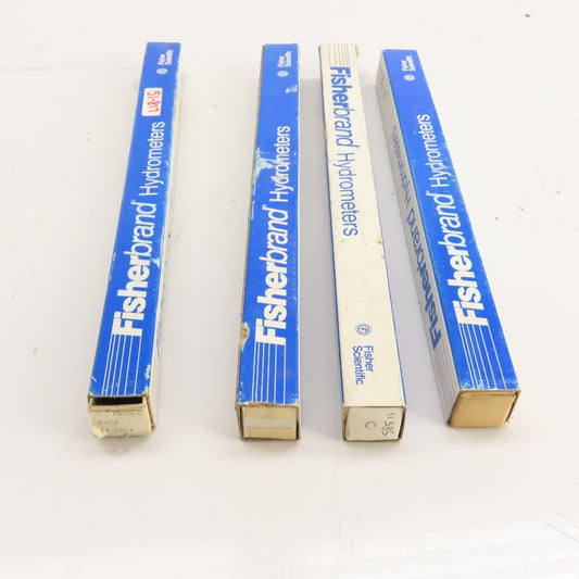 Fisher Scientific 11-585A Fisherbrand Twaddle Hydrometers 0-26 Range Lot of 4