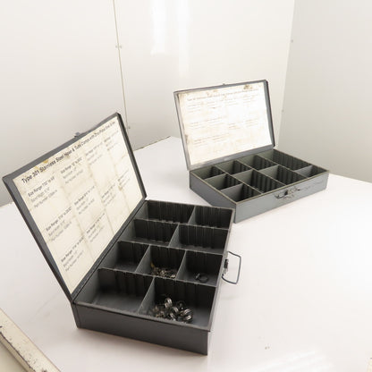 Durham Mfg 18" x 12" x 3" H Metal Compartment Organizer Boxes Lot of 2
