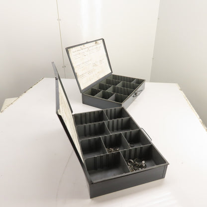 Durham Mfg 18" x 12" x 3" H Metal Compartment Organizer Boxes Lot of 2