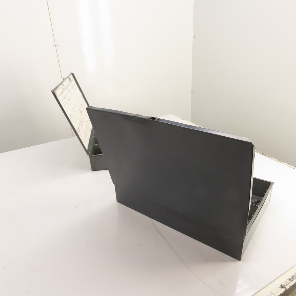 Durham Mfg 18" x 12" x 3" H Metal Compartment Organizer Boxes Lot of 2