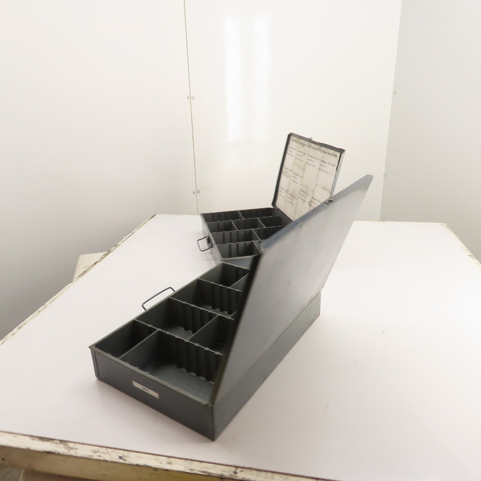 Durham Mfg 18" x 12" x 3" H Metal Compartment Organizer Boxes Lot of 2