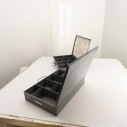 Durham Mfg 18" x 12" x 3" H Metal Compartment Organizer Boxes Lot of 2