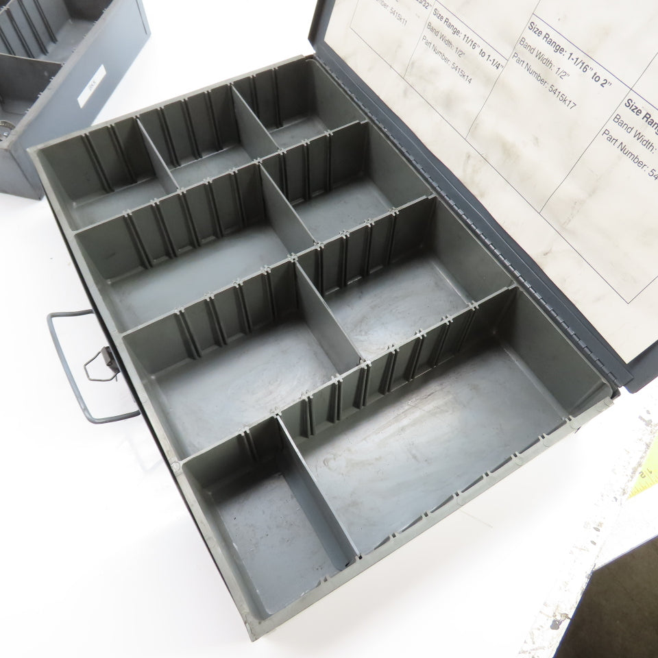 Durham Mfg 18" x 12" x 3" H Metal Compartment Organizer Boxes Lot of 2