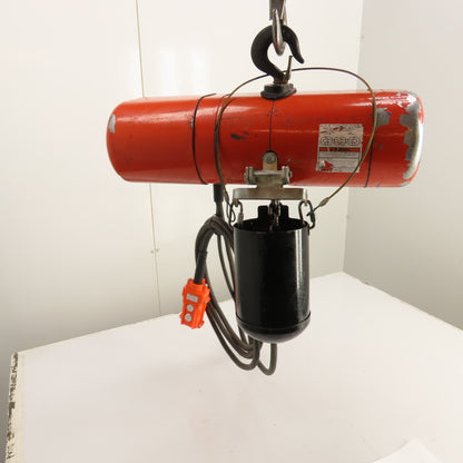 CM Lodestar Model F 1/2 Ton Electric Chain Hoist 120V 1Ph 10' Lift 16FPM Tested