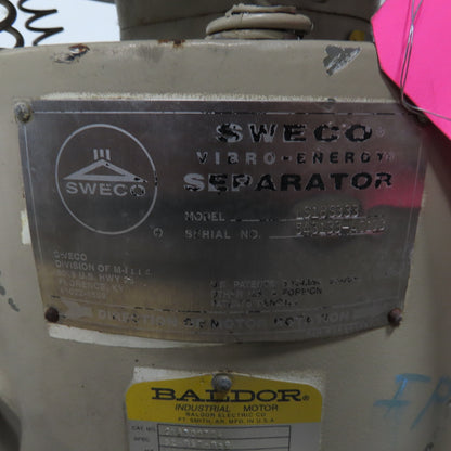 Sweco LS18S333 1/4HP 18" Vibro-Energy Round Screener Separator Sieve 460V 3PH