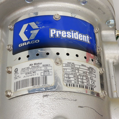 Graco 24B229 President 10:1 Pneumatic Piston Pump 1800PSI 3.0 GPM W/Suction Tube