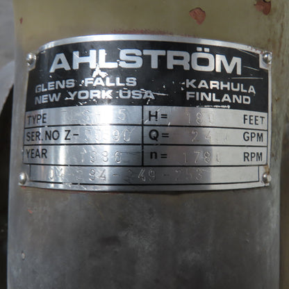 Ahlstrom TLS-15 Centrifugal Pump 2400GPM 1780RPM 180ft Head