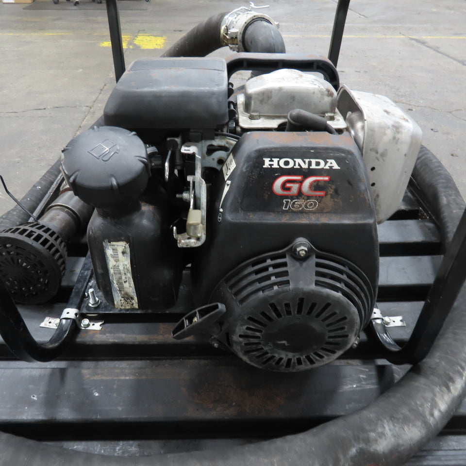 Honda GC 160 Portable Gas Engine Utility Trash Water Pump W/ 2-1/2"OD Hose