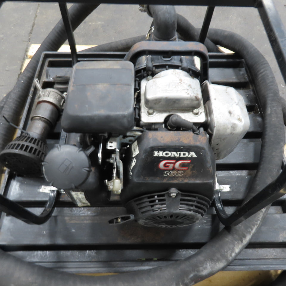 Honda GC 160 Portable Gas Engine Utility Trash Water Pump W/ 2-1/2"OD Hose