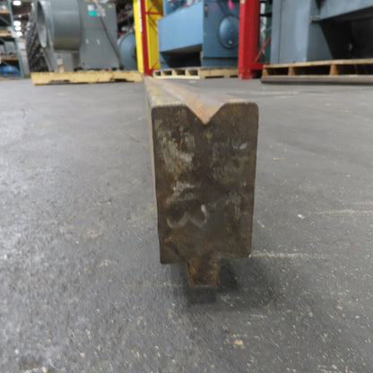 108" Long Press Brake 90° V-Forming Angle Die Block 1/2" Tang 2-7/8" Tall