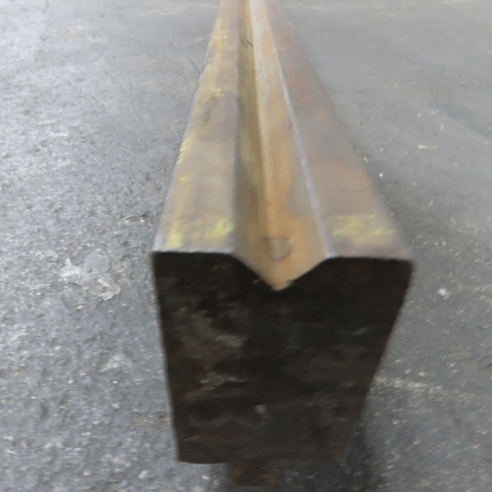 108" Long Press Brake 90° V-Forming Angle Die Block 1/2" Tang 2-7/8" Tall