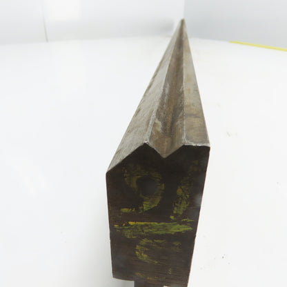 77-5/16" Long Press Brake 90° V-Forming Angle Die Block 1/2" Tang 3-1/4" Tall