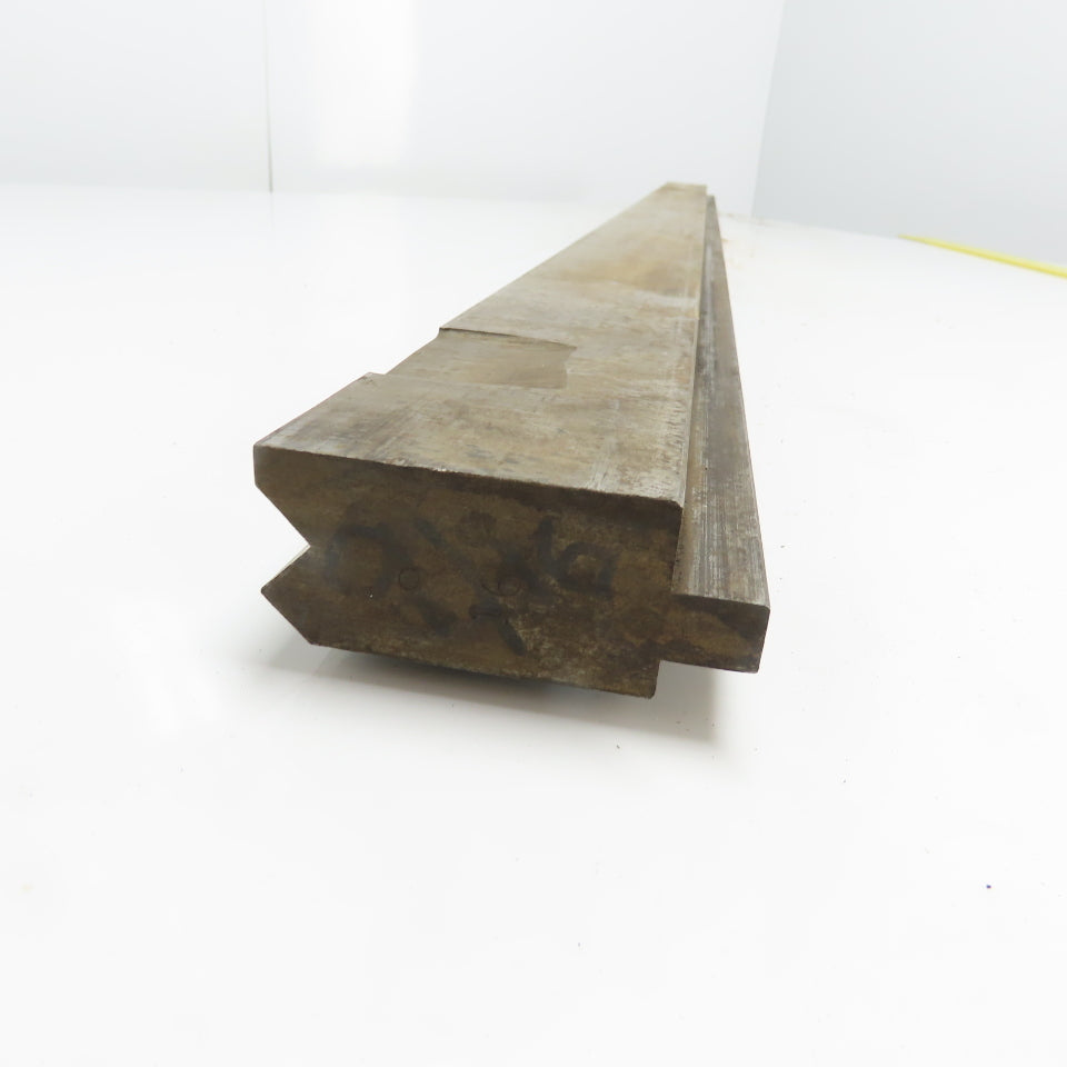 62-5/8" Long Press Brake 90° V-Forming Angle Die Block 1/2" Tang 3-3/8" Tall