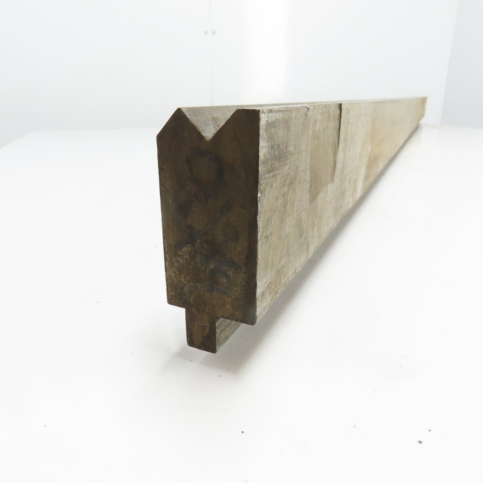 62-5/8" Long Press Brake 90° V-Forming Angle Die Block 1/2" Tang 3-3/8" Tall
