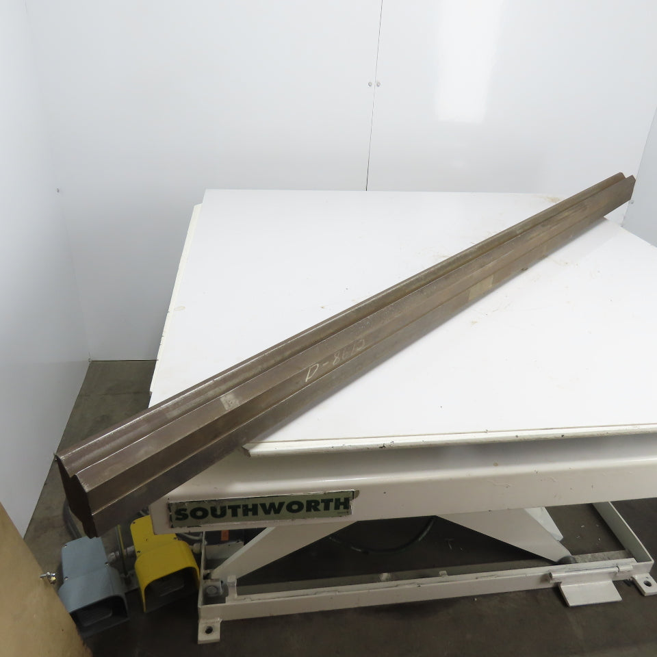 73" Long Press Brake 90° V-Forming Angle Die Block 1/2" Tang 3-3/4" Tall