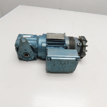 Sew WA20TDT71C4BMG05HRZ 10:1 Ratio .33Hp 230/460V 10RPM Gear Motor W/ Brake