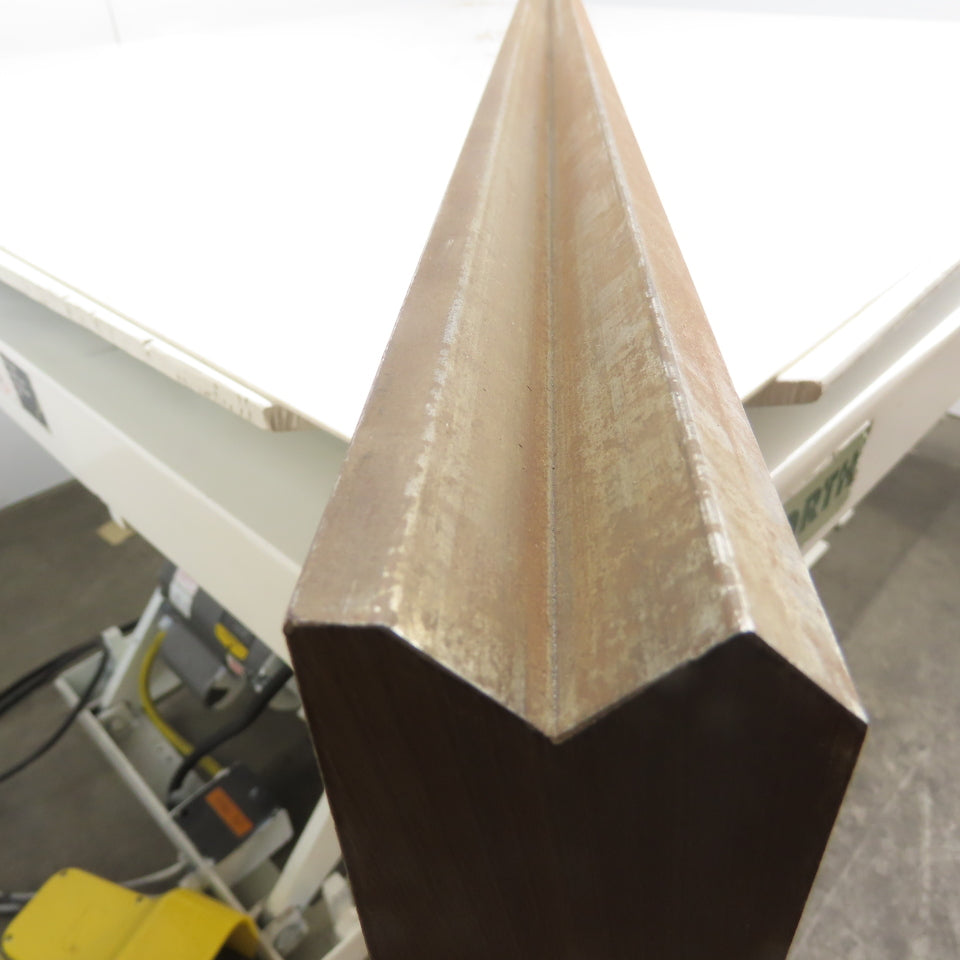 84-1/2" Long Press Brake 90° V-Forming Angle Die Block 1/2" Tang 3-3/8" Tall