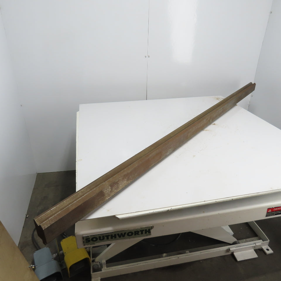 84-1/2" Long Press Brake 90° V-Forming Angle Die Block 1/2" Tang 3-3/8" Tall