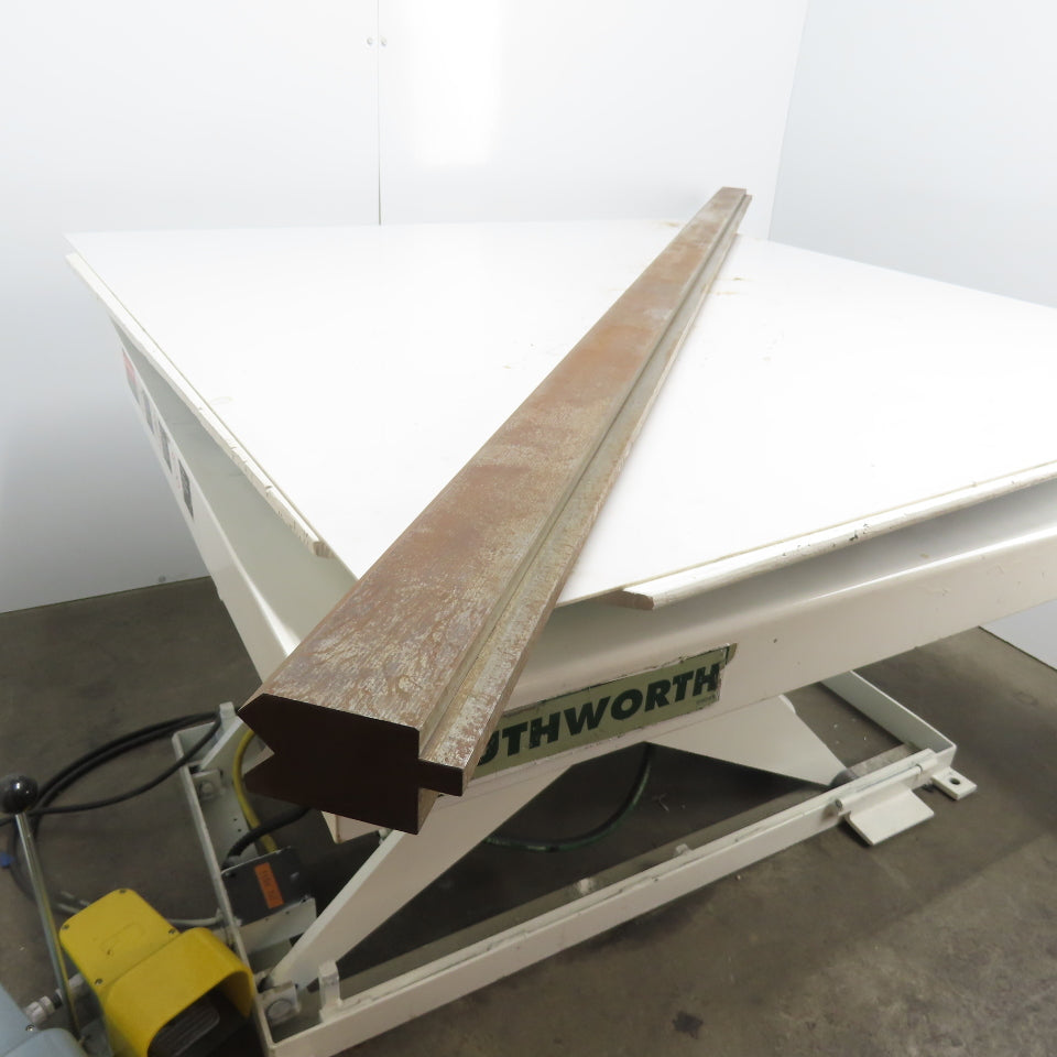 84-1/2" Long Press Brake 90° V-Forming Angle Die Block 1/2" Tang 3-3/8" Tall