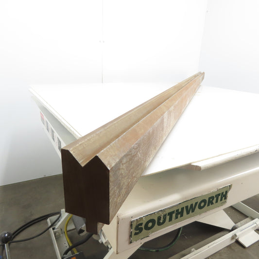 84-1/2" Long Press Brake 90° V-Forming Angle Die Block 1/2" Tang 3-3/8" Tall