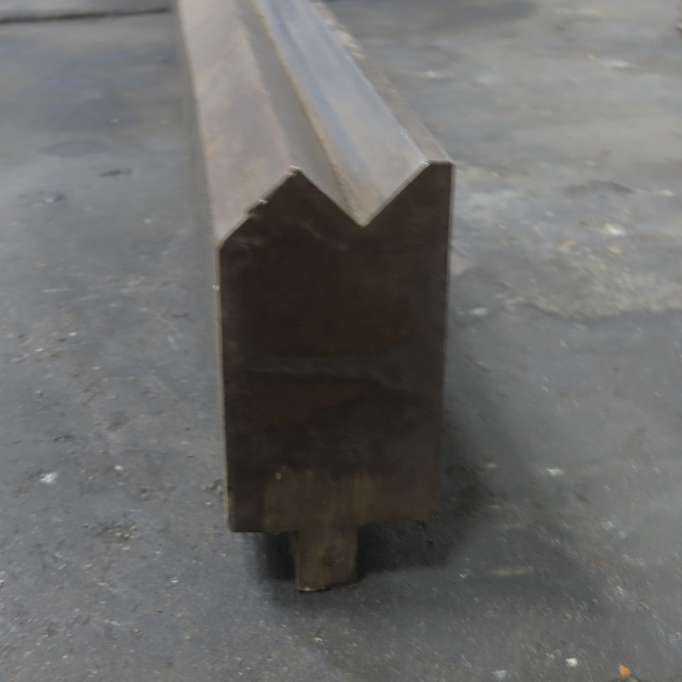 112" Long Press Brake 90° V-Forming Angle Die Block 1/2" Tang 3-3/4" Tall