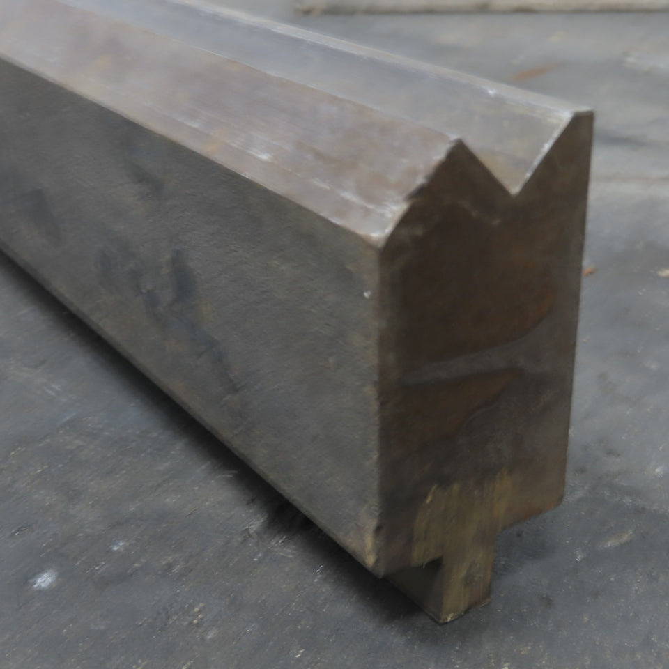 112" Long Press Brake 90° V-Forming Angle Die Block 1/2" Tang 3-3/4" Tall