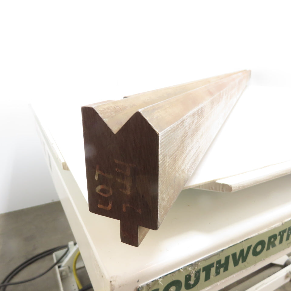 84-5/8" Long Press Brake 90° V-Forming Angle Die Block 1/2" Tang 3-3/8" Tall