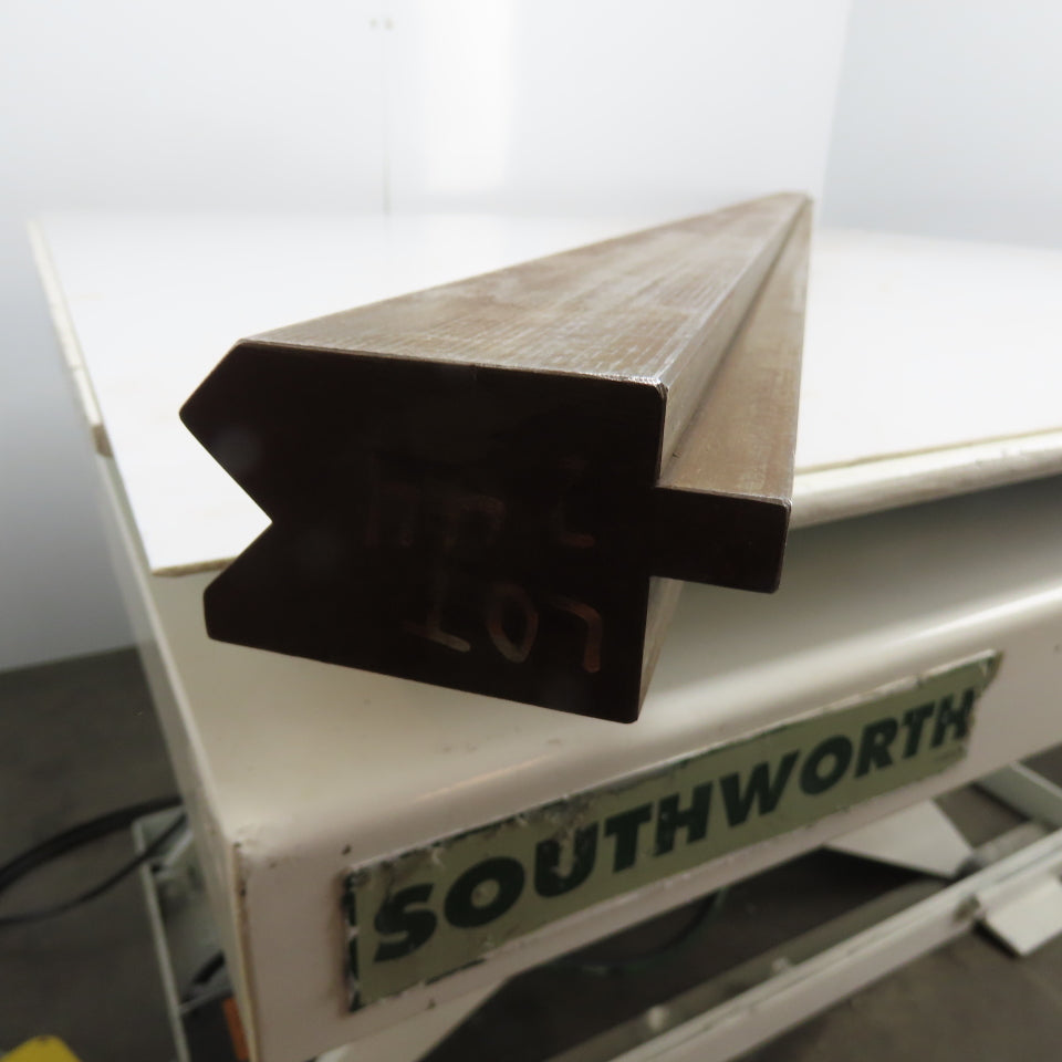 84-5/8" Long Press Brake 90° V-Forming Angle Die Block 1/2" Tang 3-3/8" Tall