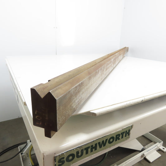84-5/8" Long Press Brake 90° V-Forming Angle Die Block 1/2" Tang 3-3/8" Tall