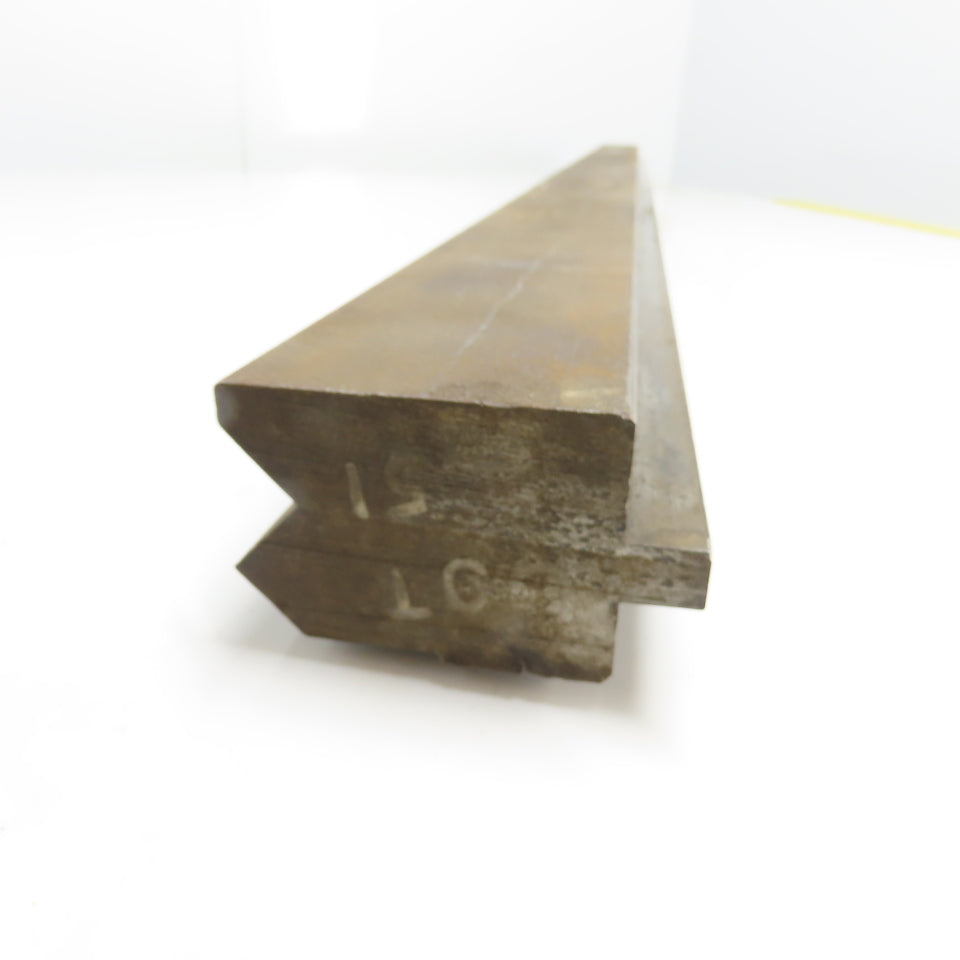 68" Long Press Brake 90° V-Forming Angle Die Block 1/2" Tang 3-7/8" Tall