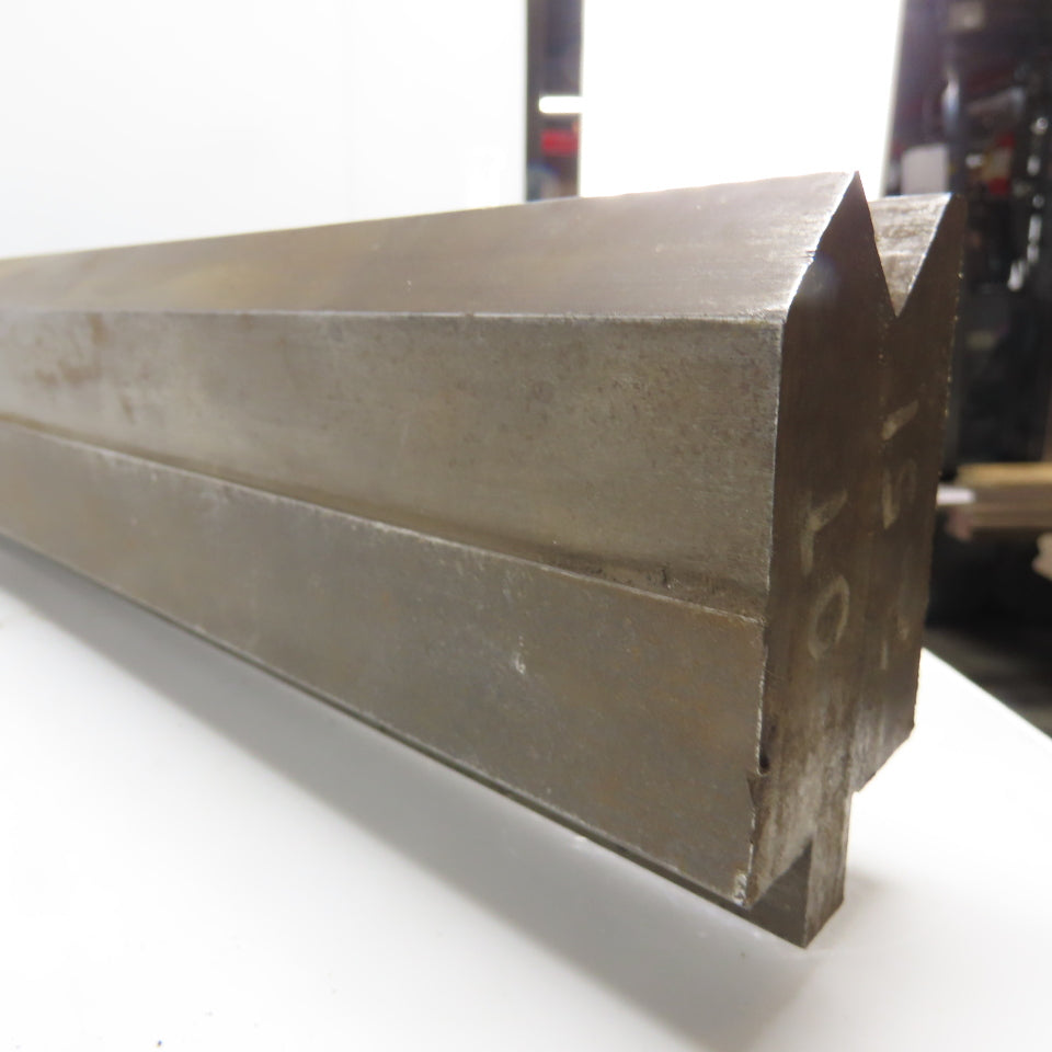 68" Long Press Brake 90° V-Forming Angle Die Block 1/2" Tang 3-7/8" Tall