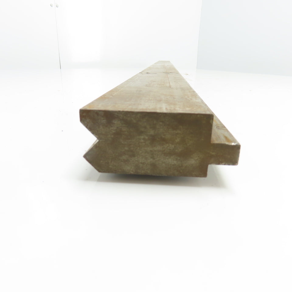 61-1/2" Long Press Brake 90° V-Forming Angle Die Block 1/2" Tang 3-3/8" Tall