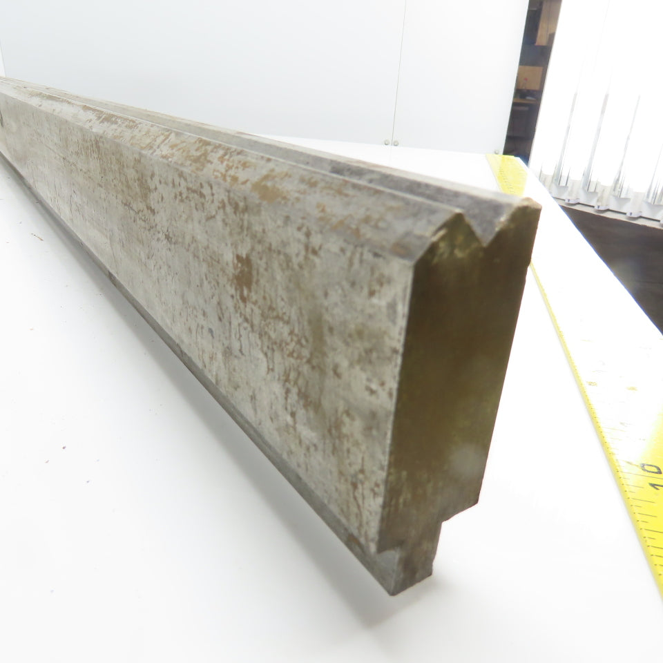 72-1/2" Long Press Brake 90° V-Forming Angle Die Block 1/2" Tang 3-3/8" Tall