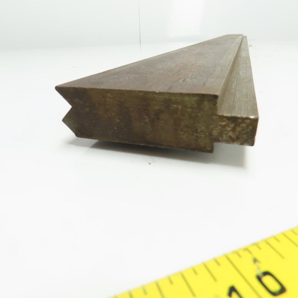 52-1/2" Long Press Brake 90° V-Forming Angle Die Block 1/2" Tang 3-3/4" Tall