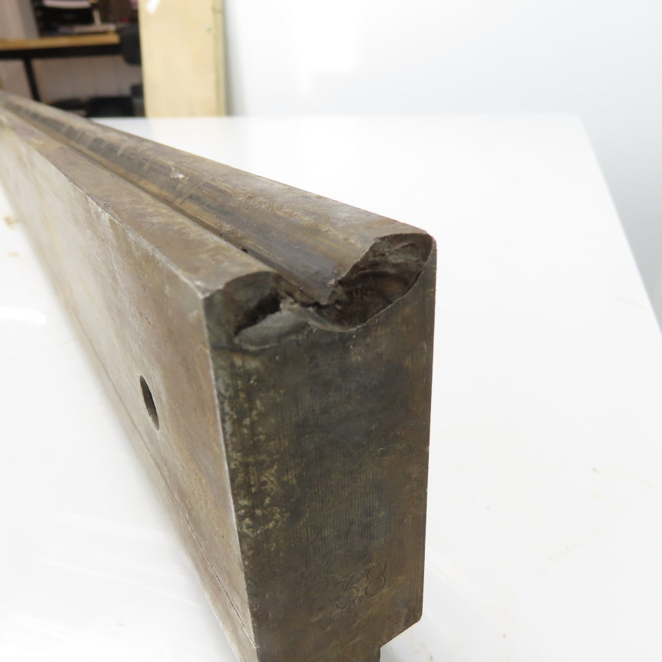 50-3/8" Long Press Brake 90° V-Forming Angle Die Block 1/2" Tang 3-3/4" Tall
