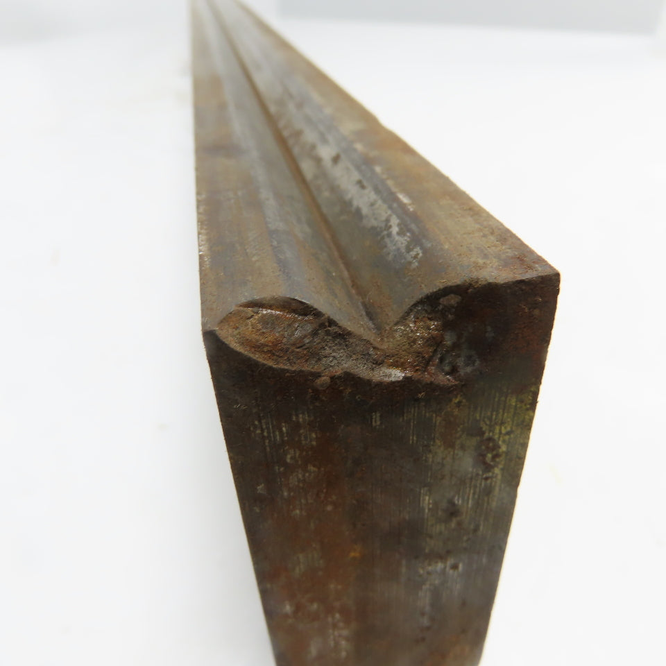 50-3/8" Long Press Brake 90° V-Forming Angle Die Block 1/2" Tang 3-3/4" Tall
