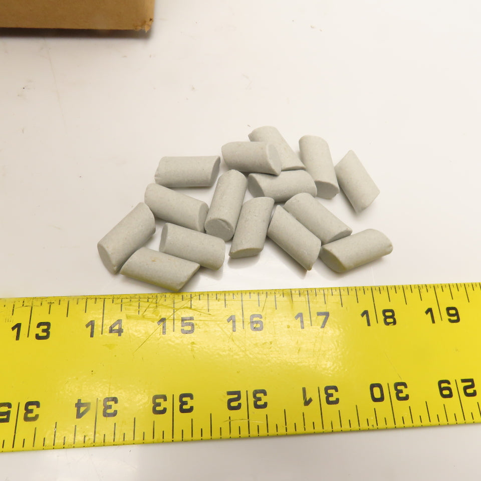 Vibra Finish Type M 1/2" x 7/8" ACC Cylinder Ceramic Tumbling Media 50Lbs. Box
