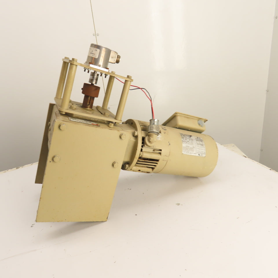 Dayton 4RP42 Right Angle Gear Brake Motor 1HP 60:1 Ratio 29RPM 1.25" 230/460V